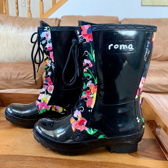 ROMA Sadie Robertson Floral Rain Boots - Picture 3 of 8